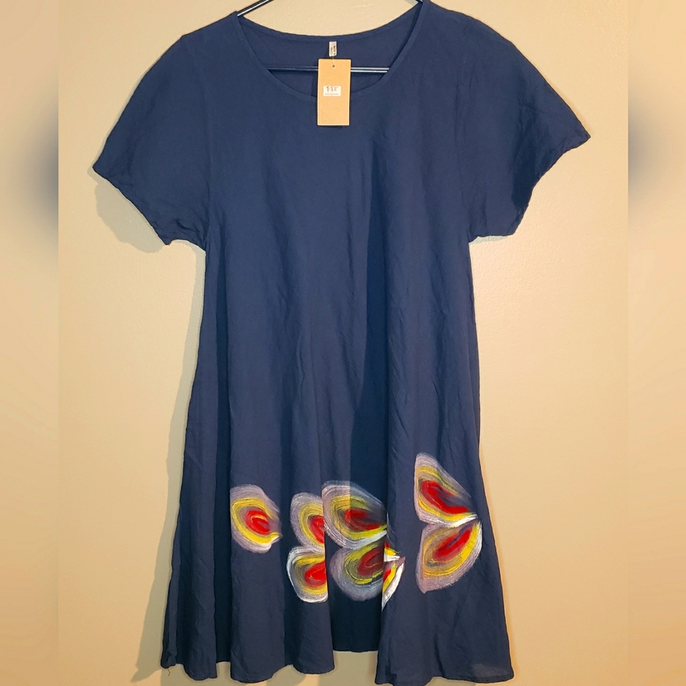 Karma Nepal Craft Women's Blue Dress